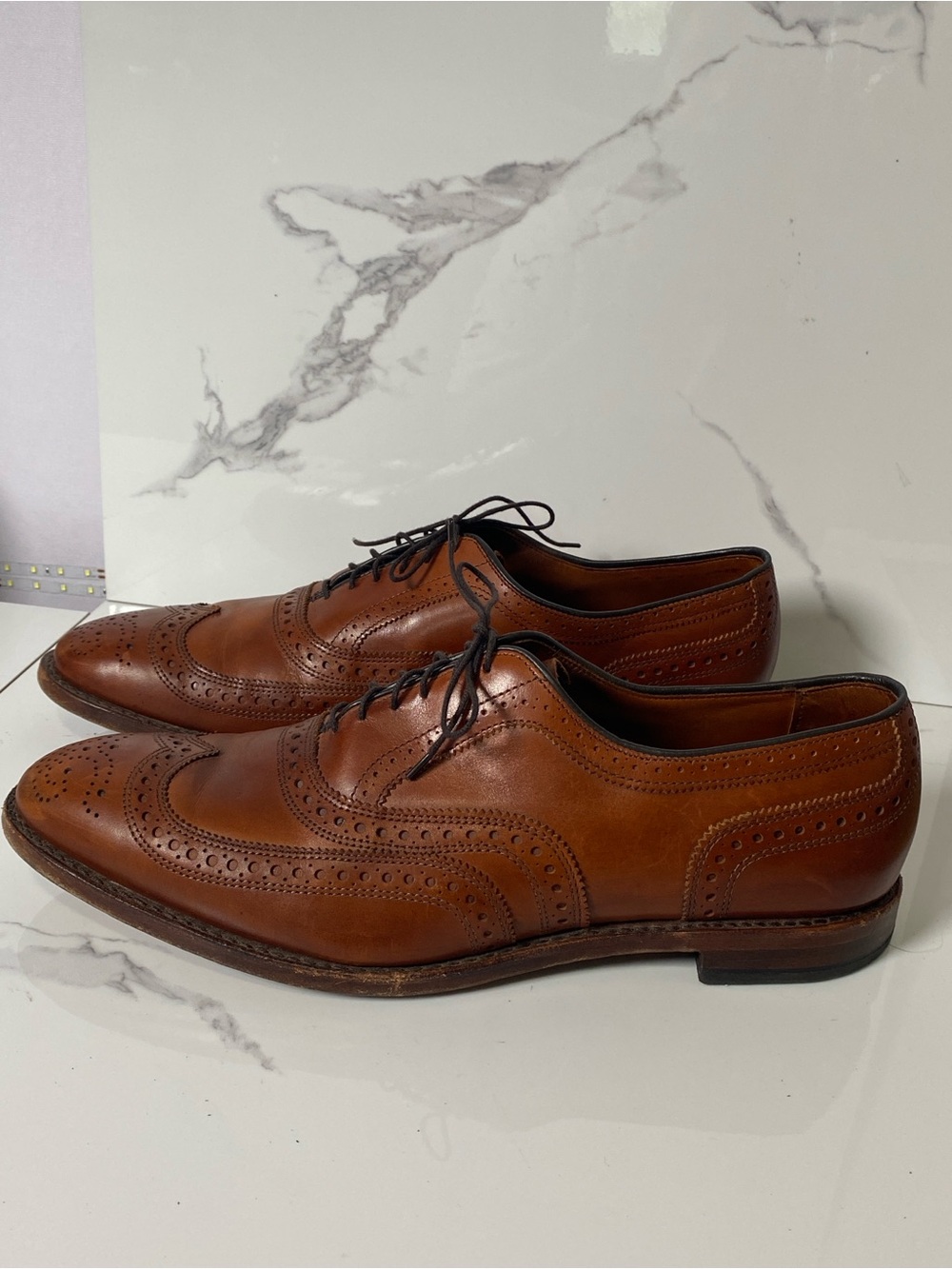 Allen Edmonds McAllister Wingtip Oxford Dress Shoe Sz 12D Brown Classic Leather